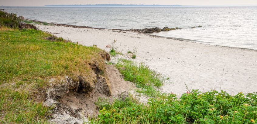 Erosion vid Skånes kust. Råå, Helsingborg 2012.