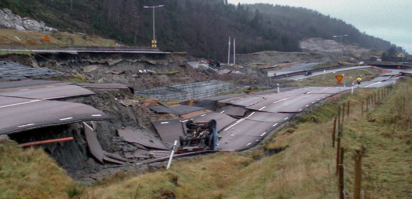 Skredet i Småröd, Munkedal. December 2006.