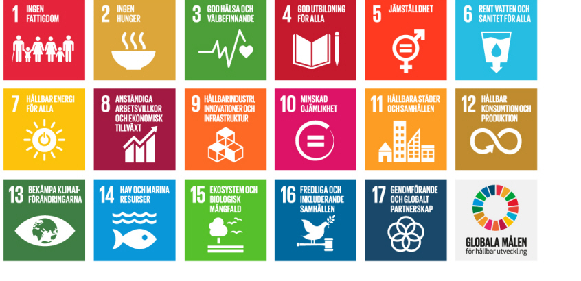 Logotyp för de globala målen för hållbar utveckling.